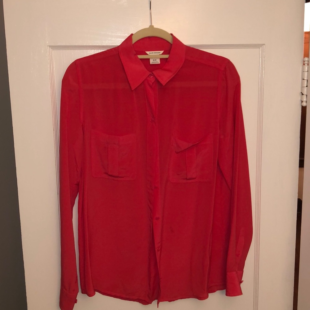 Club Monaco Silk Pink Blouse